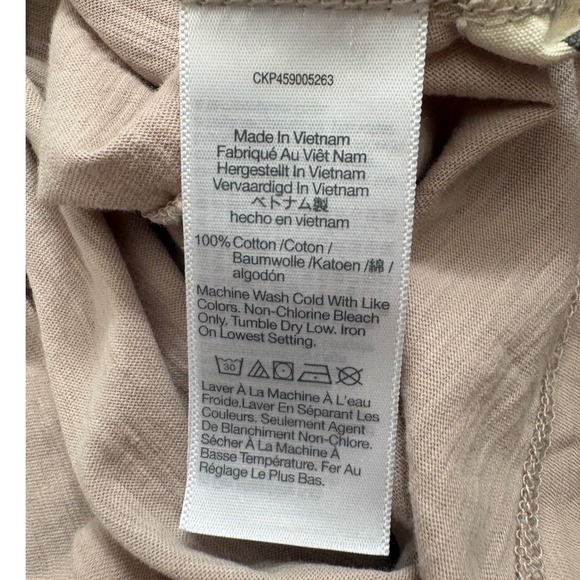 Madewell Womens Slub Cotton V-Neck Tank Top Tan Beige MD045 Size S - Picture 6 of 7